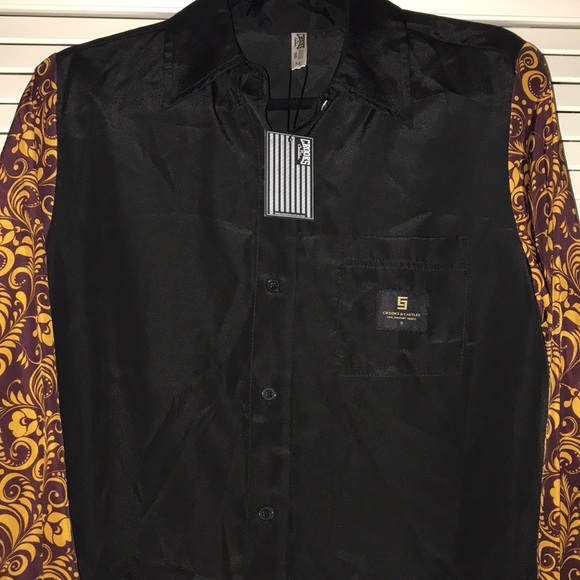 Crooks & Castles Ladies Black/Multi Shirt - Picture 2 of 4